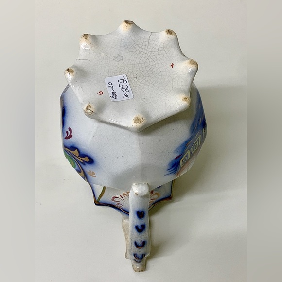 19th Century Antique Gaudy Welsh PAGODA Scalloped Footed Lustreware Pitcher Jug - Picture 10 of 16